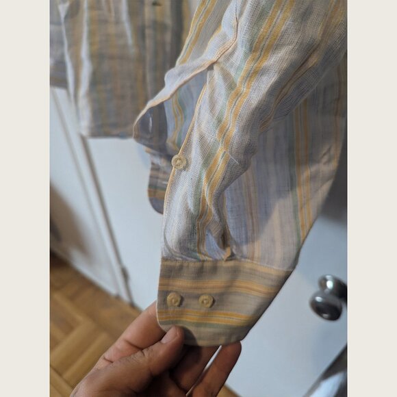 CANALI - 100% linen relaxed shirt - Sz XL - Picture 4 of 9